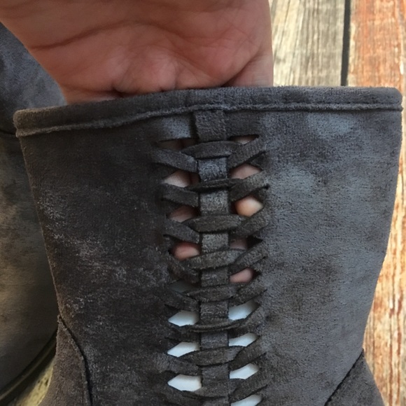 Dolce by Mojo Moxy | Jody Bootie Gray Suede Boots - Picture 5 of 8